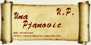 Una Pjanović vizit kartica